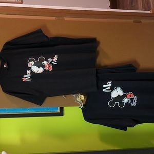 MR.&MRS.Baby Mickey and Minnie Mouse couples tee shirts.